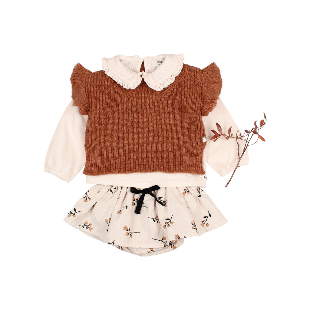 Falda Culotte Folk sand