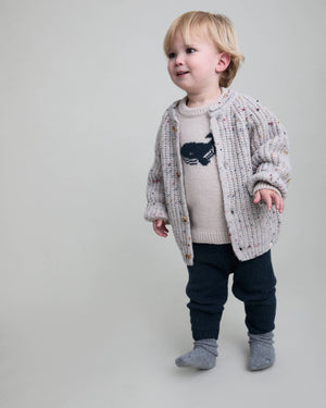 Cardigan punto Pearl Grey melange