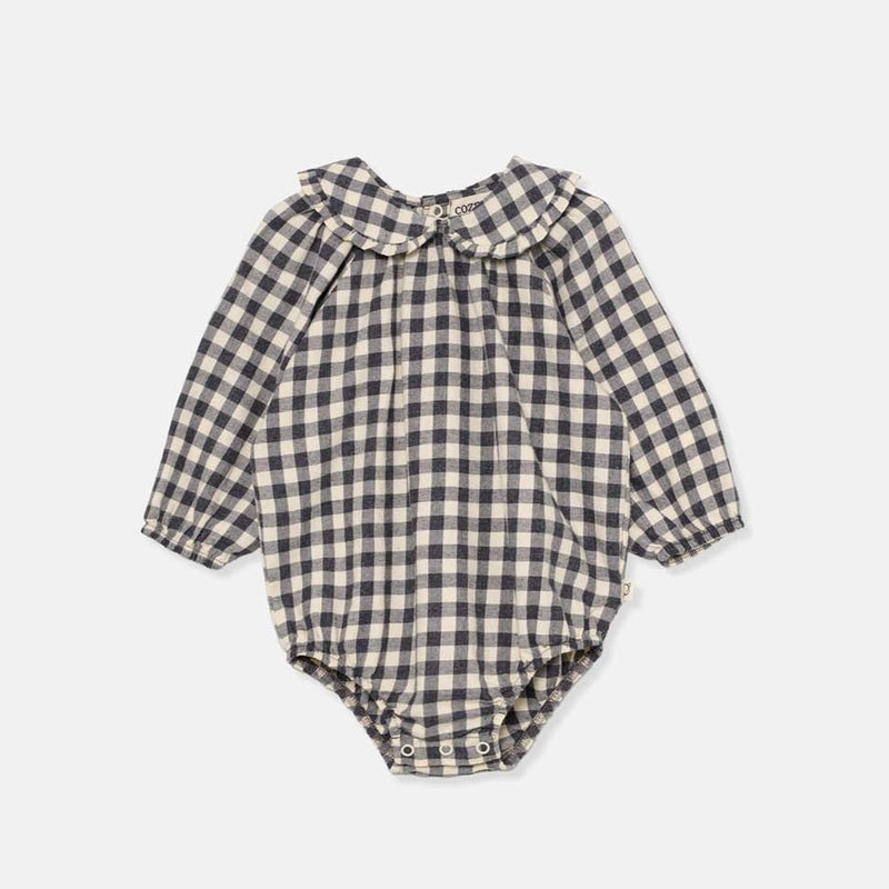 Romper Lucia Gingham Ivory