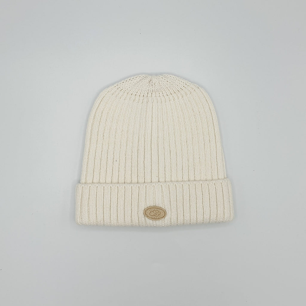 Gorro KID canalé Blanco crudo