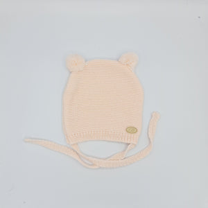 Gorro NEW BORN 2 Pompones Rosa empolvado