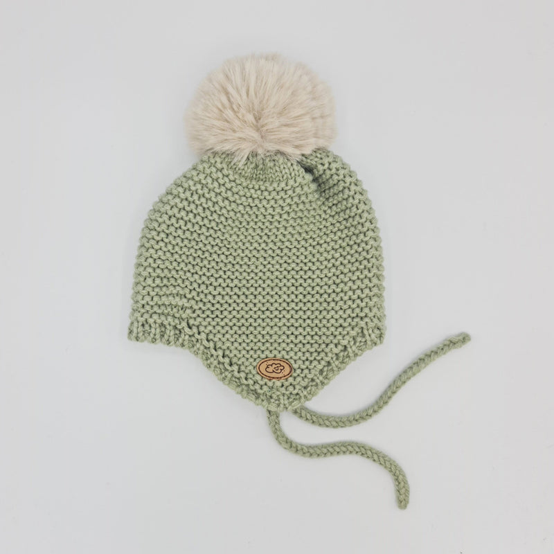 Gorro NEW BORN punto bobo Verde