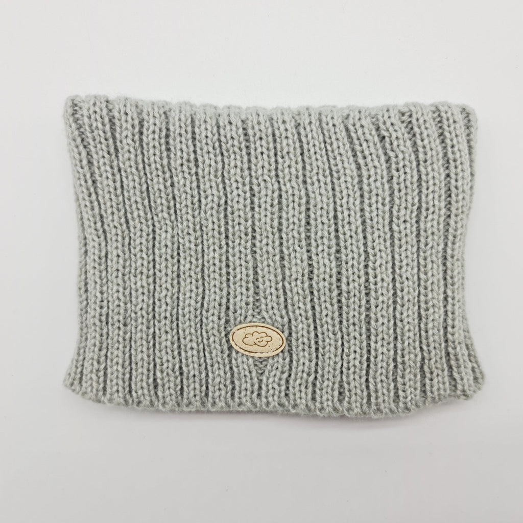 Cuello doble canalé Gris