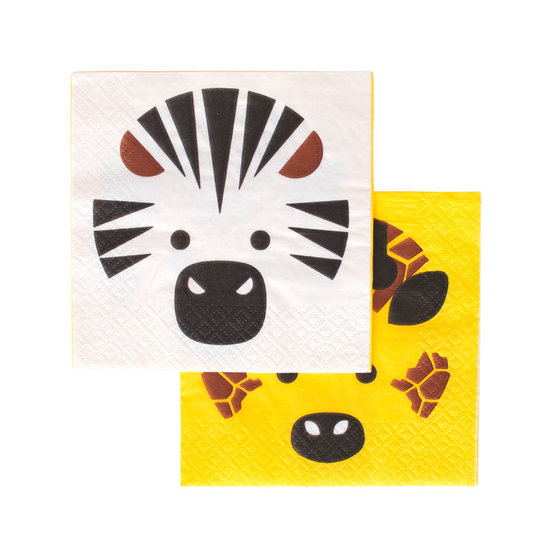 Pack 20 mini servilletas papel Animales