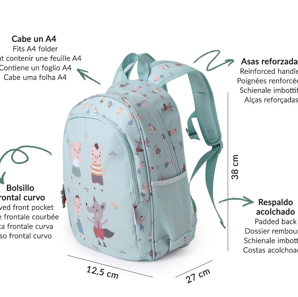 Mochila mediana Three Little Pigs