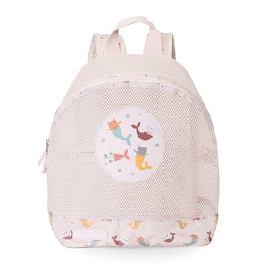 Mochila antiarena con rejilla Mermaid Cats