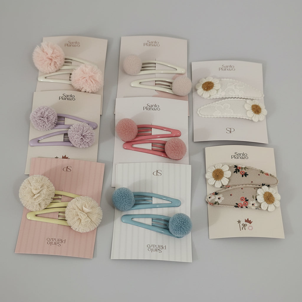 Pack Clips margaritas o pompom Santo Planazo