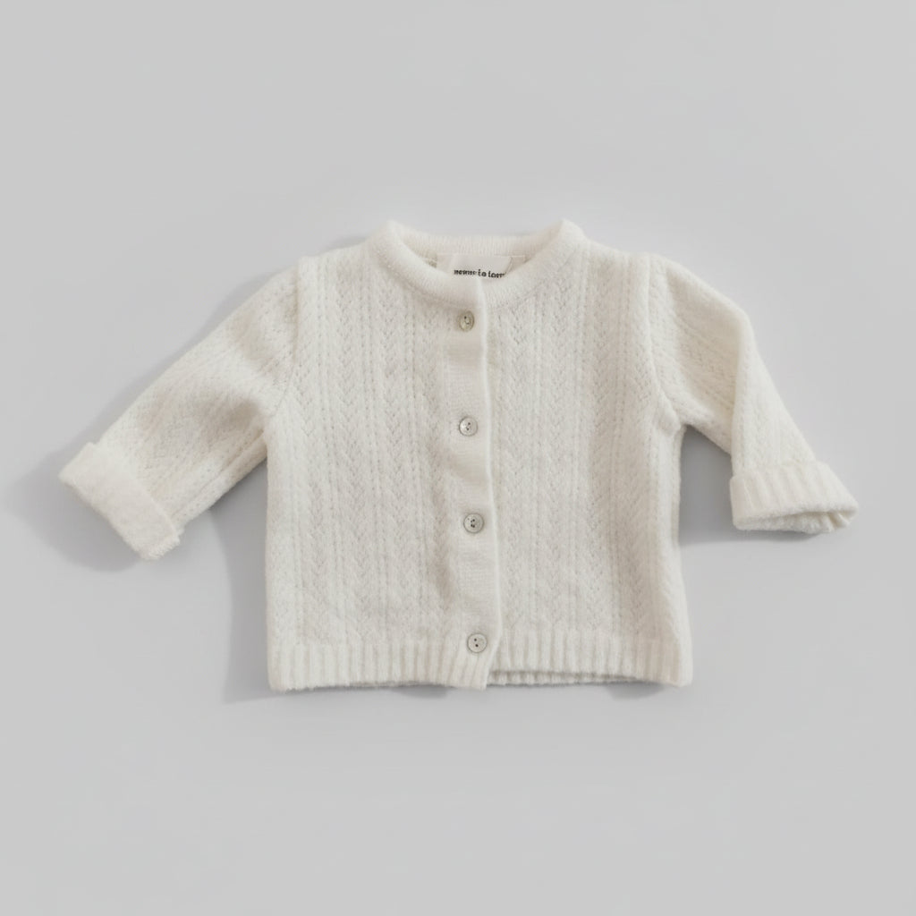 Chaqueta calada ecru