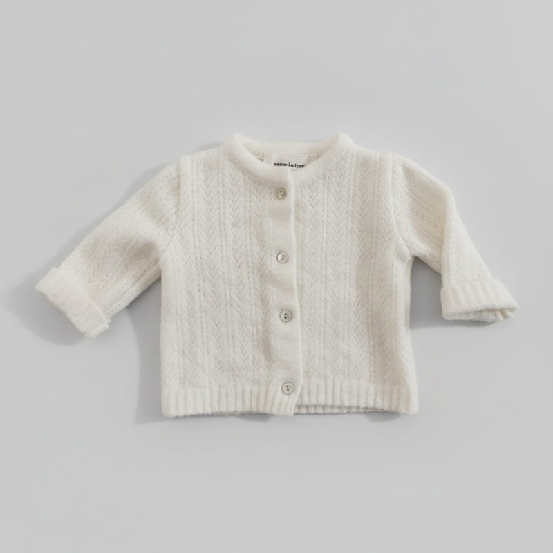 Chaqueta calada ecru