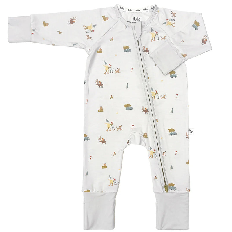 Pijama bambú cremallera Winter Village