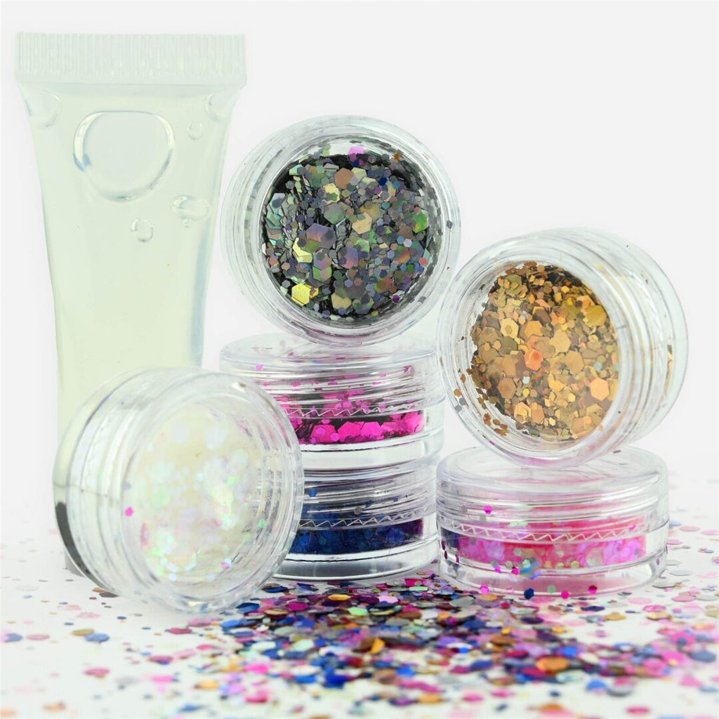 Pinturas cara y cuerpo Glitter
