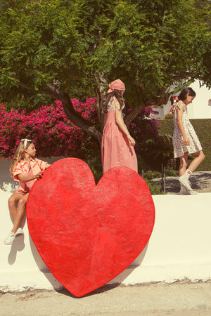 Vestido corto red flowers