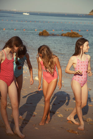 Bañador cherries pink