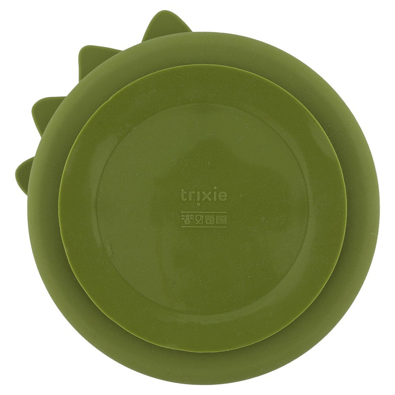 Plato compartimentos silicona Dino