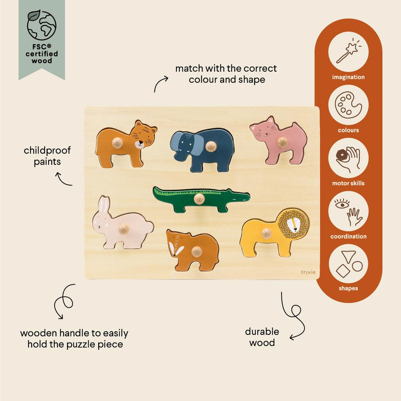 Puzzle 7 piezas animales