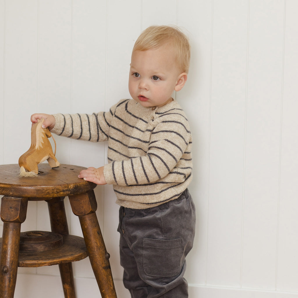 Jersey Knit Indigo stripe