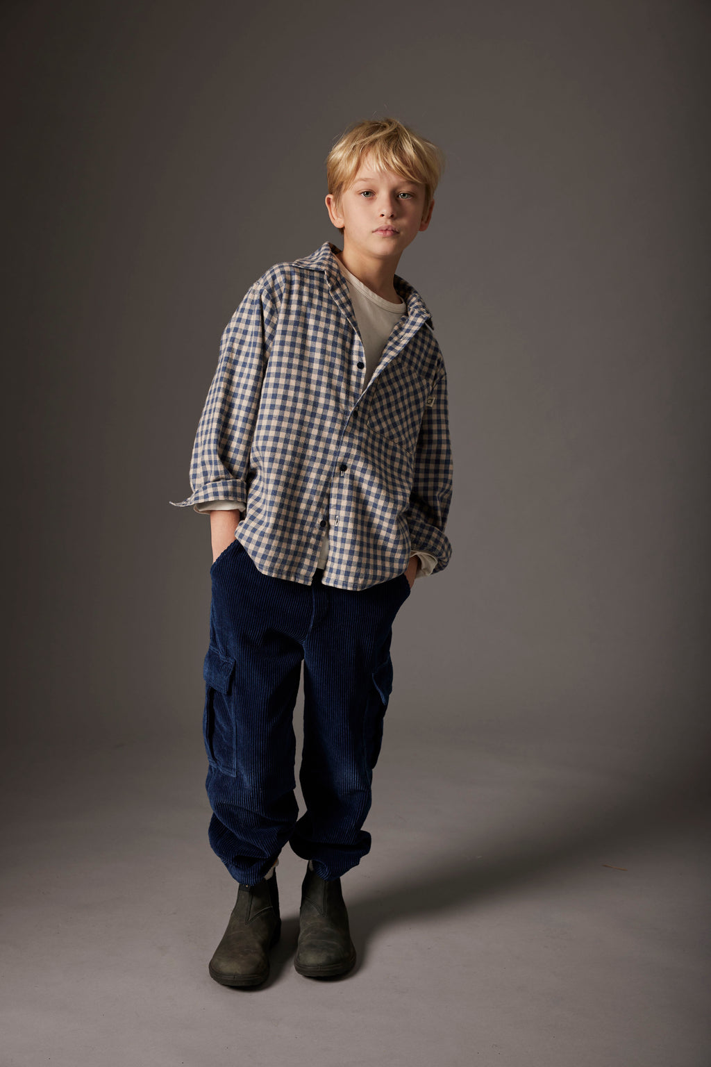 Camisa Samuel gingham stone