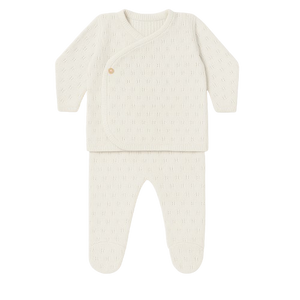 Conjunto primera puesta Calado Blanco