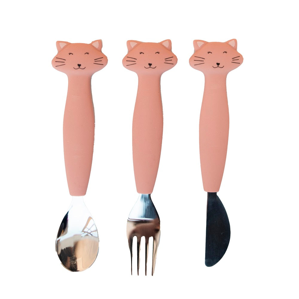 Set 3 cucharas acero Cat