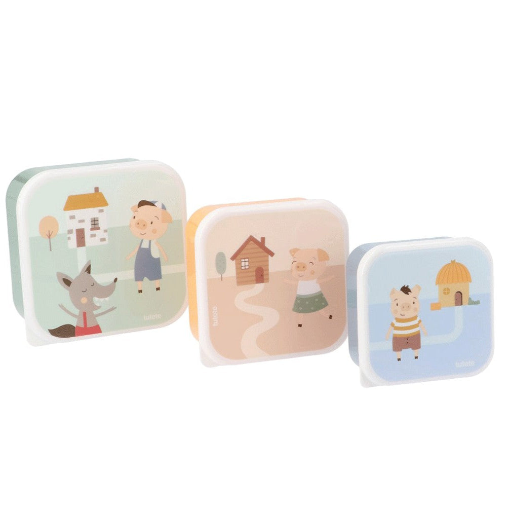 Cajas almuerzo Three Little Pigs Set de 3