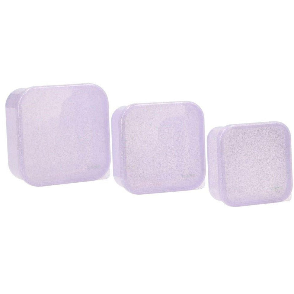 Cajas almuerzo Glitter Lilac Set de 3