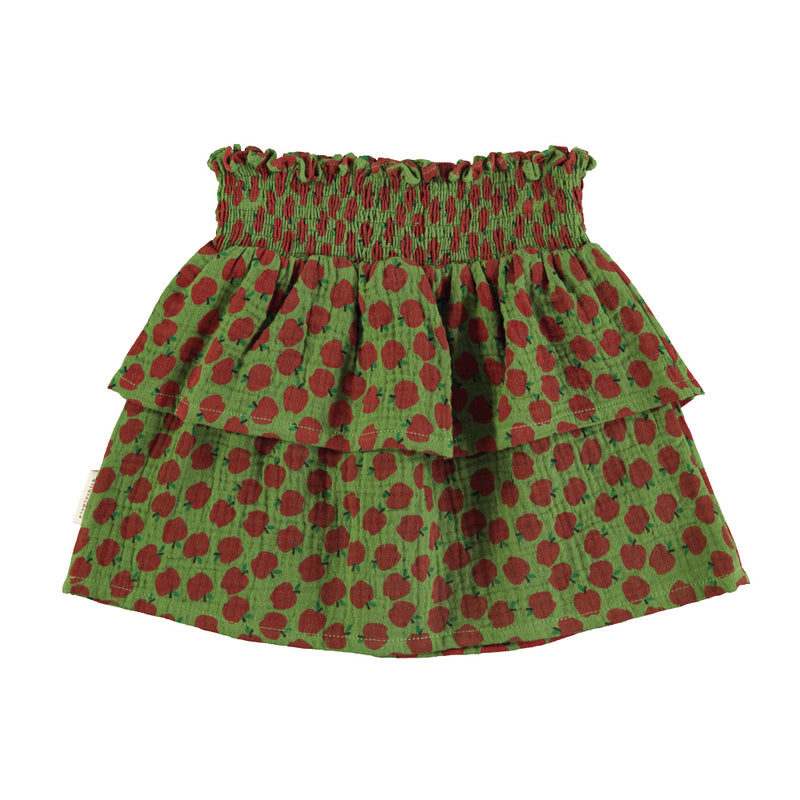 Falda Olive Green red apples