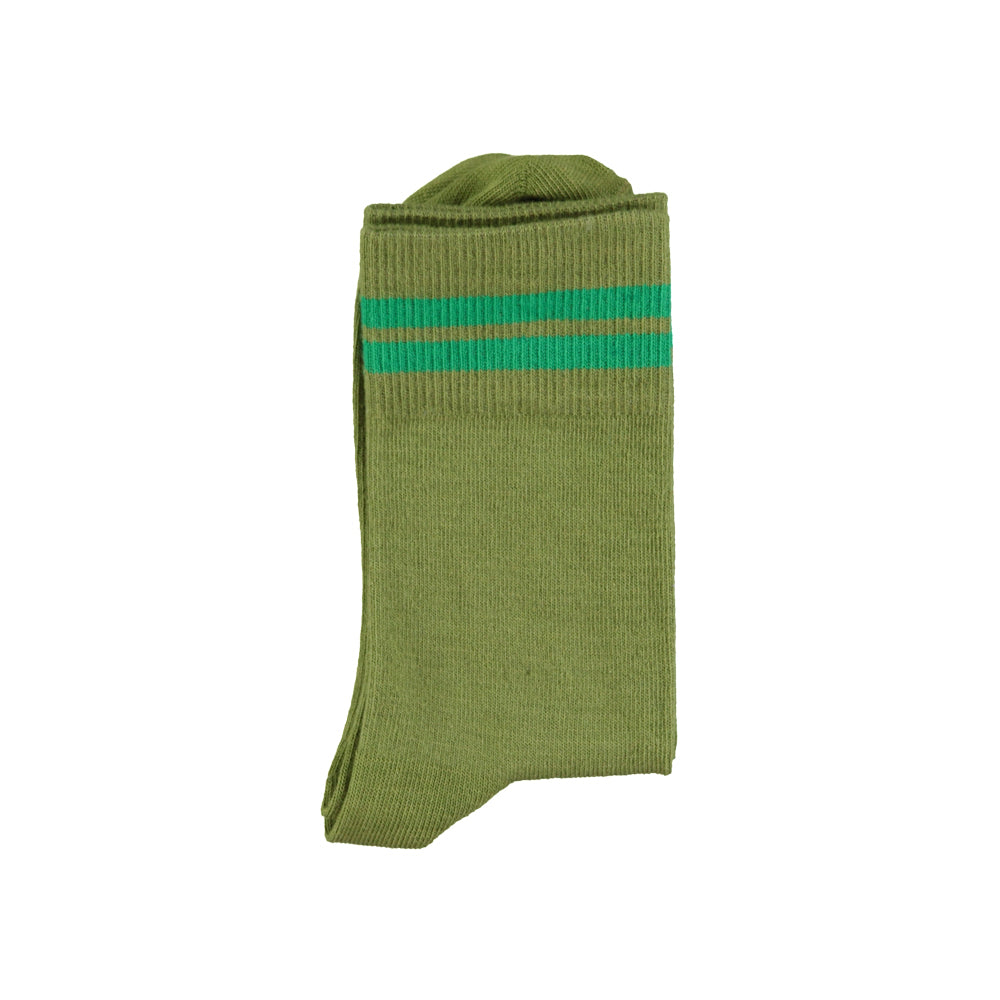 Calcetines Olive green with green stripes