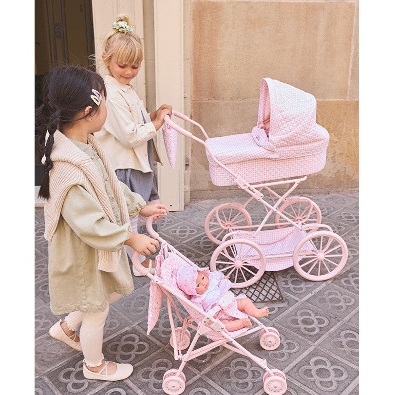 Carrito capazo Vichy Pink