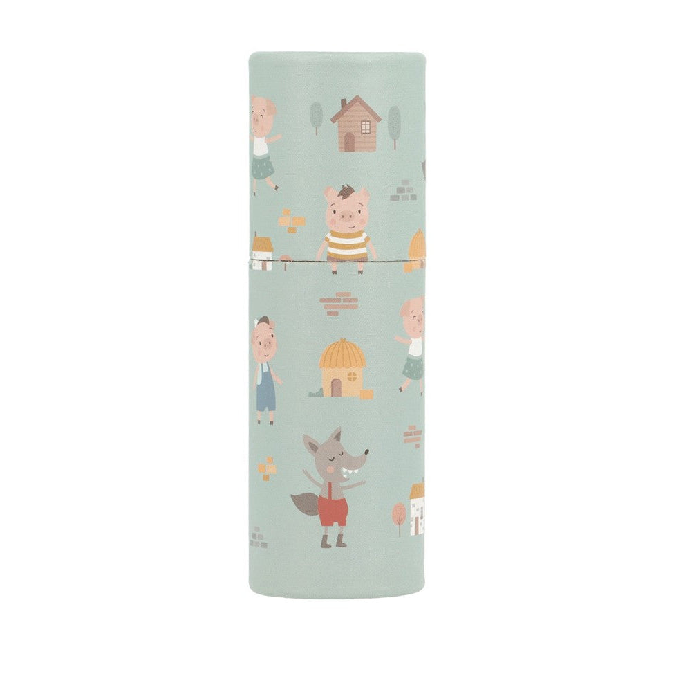 Tubo 12 lápices Three Little Pigs