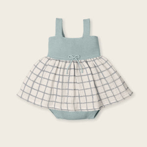 Vestido y ranita Evie aqua green