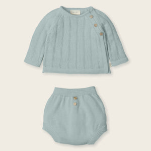 Conjunto primera puesta corto Louis aqua green