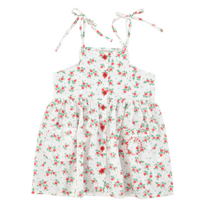 Vestido corto red flowers