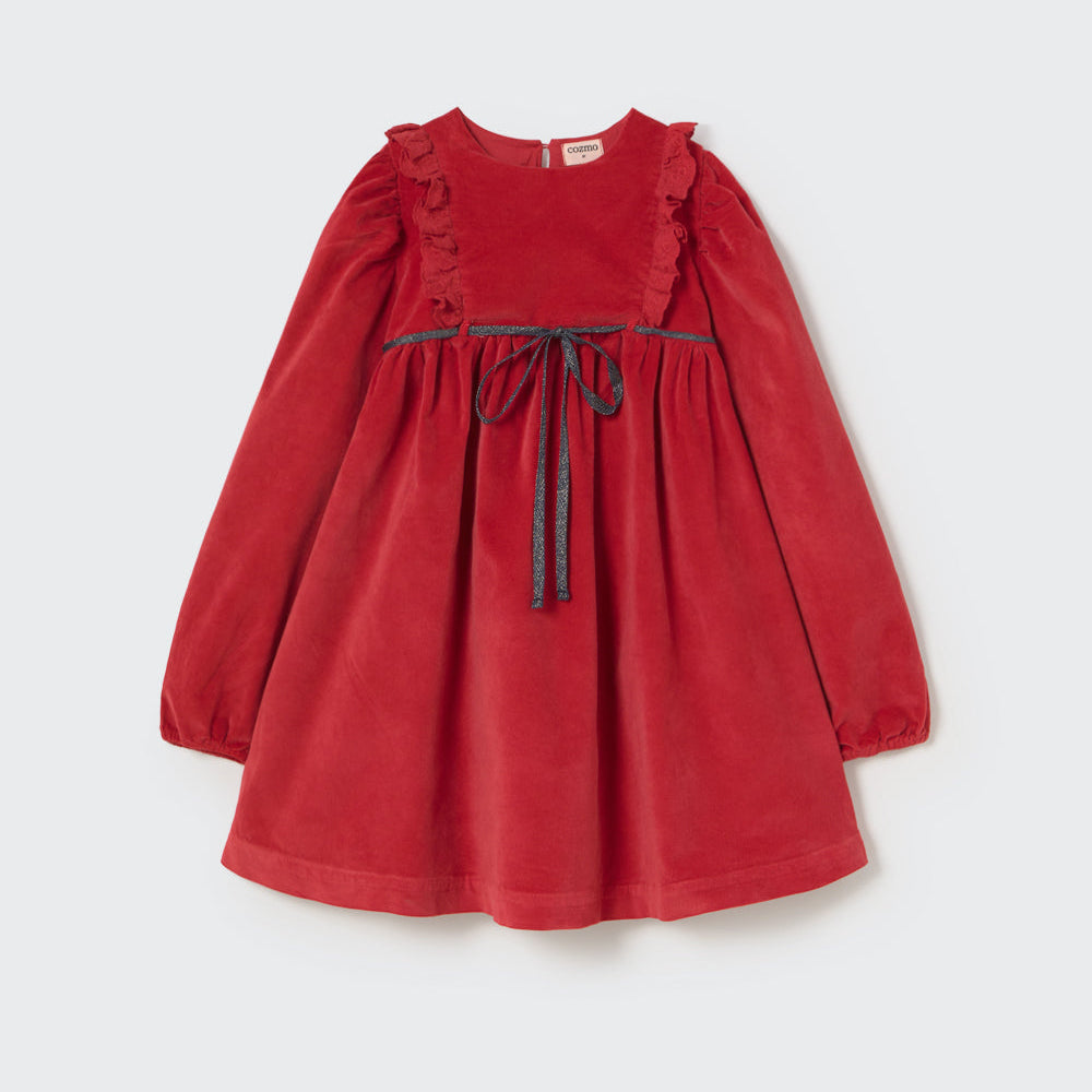 Vestido velour Osaka red