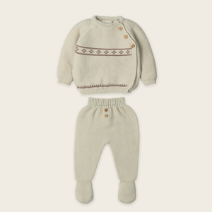 Conjunto primera puesta Tiny Checks Cocoa