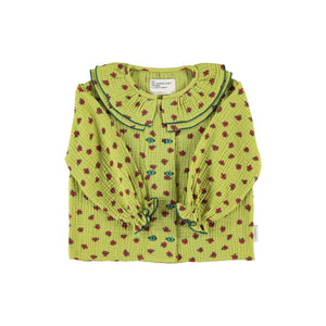 Camisa Pistacho Green w/ flowers