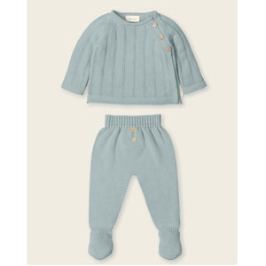 Conjunto primera puesta largo Louis aqua green