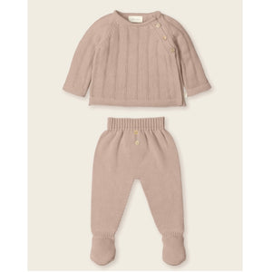 Conjunto primera puesta largo Louis blush