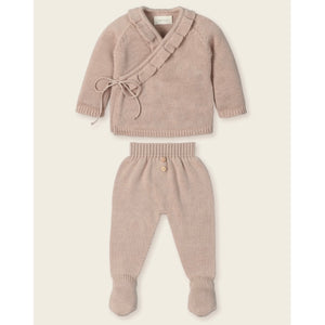 Conjunto primera puesta largo Milan blush