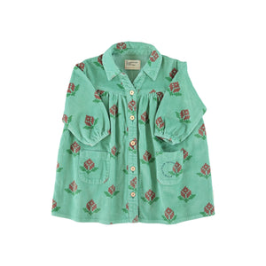 Vestido green Big Flowers