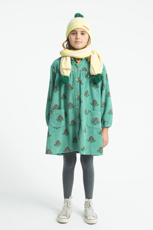 Vestido green Big Flowers