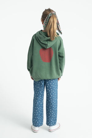 Sudadera hoodie Apple Print green