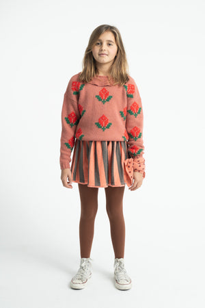 Jersey punto Big Flowers pink