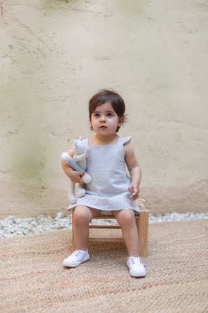 Vestido Sara vichy gris