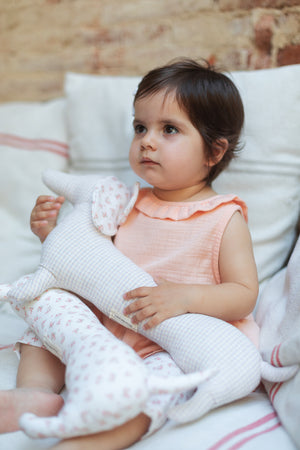 Peluche Pepito vichy coral