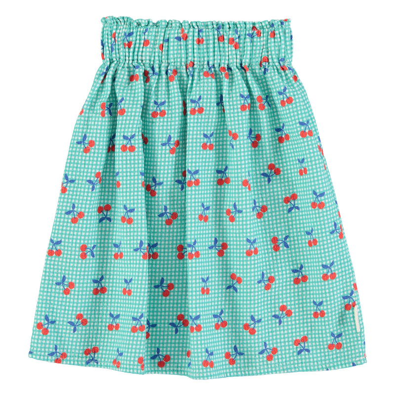 Falda Turquoise Cherries