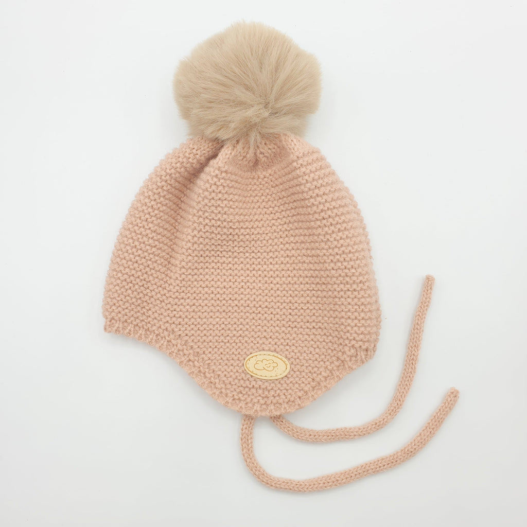 Gorro punto bobo Rosa empolvado