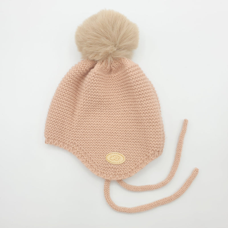 Gorro punto bobo Rosa empolvado