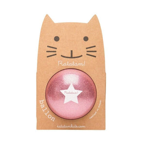 Pelota Ratatam Glitter rosa 15cm