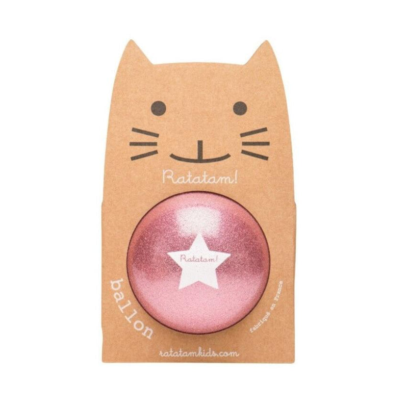 Pelota Ratatam Glitter rosa 15cm