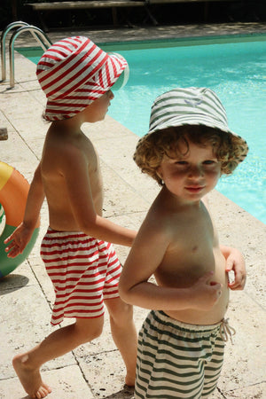 Gorro playa Green Stripes